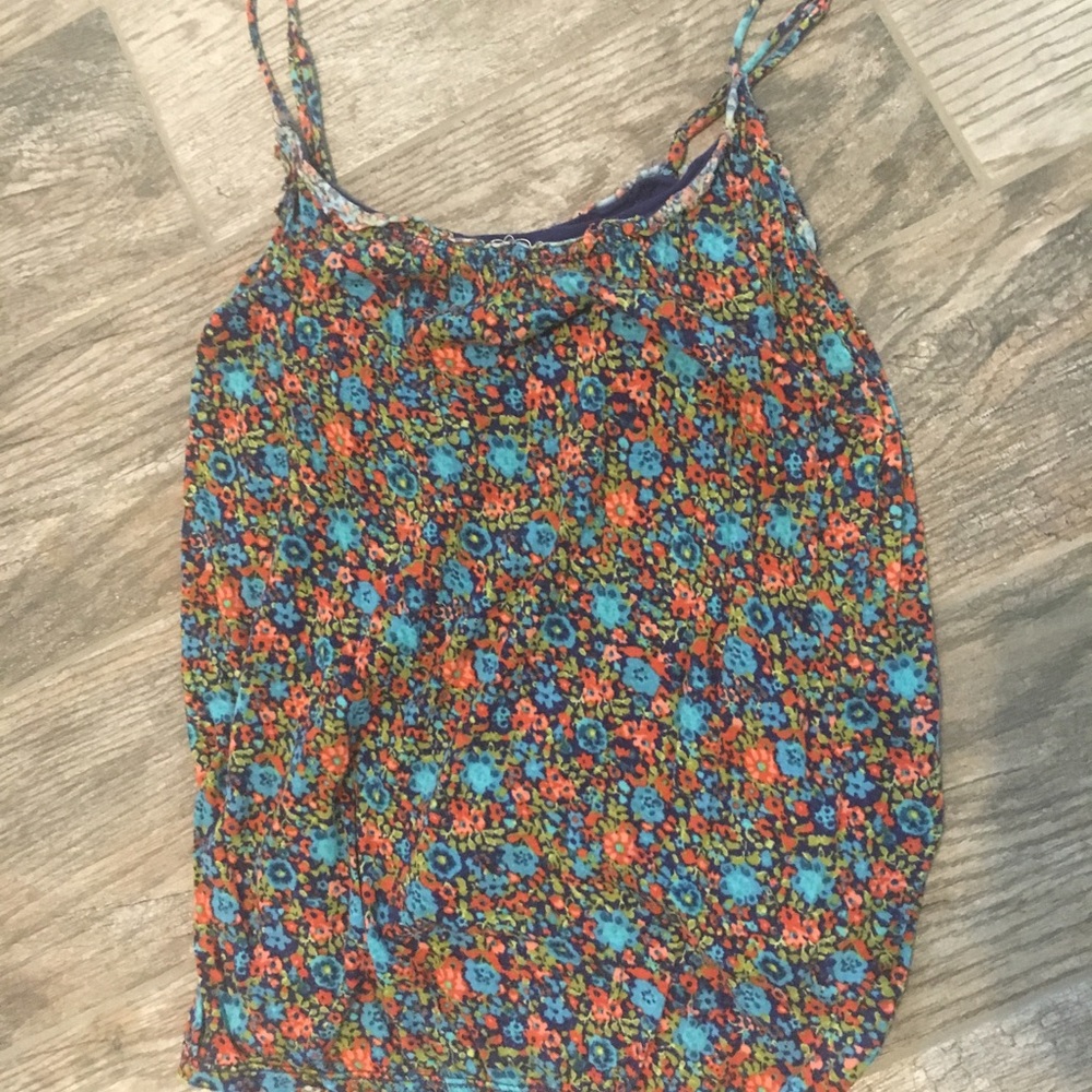 Old Navy Blue/orange/green floral tank